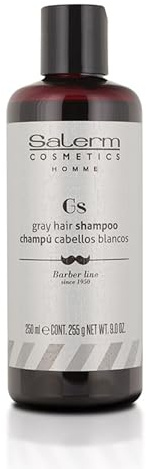SALERM - Champú Pelo Blanco Hombre - Homme Champú Cabello Blanco - 250 ml - para Cabellos Blancos, Rubios o Decolorados - Elimina Tonos Amarillos - Hidrata y Nutre - Cuidado Específico