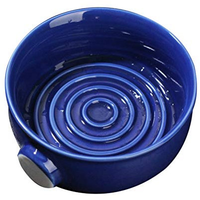 Kikier Ciotola da rasatura, per sapone e schiuma, in ceramica, di grande capacità, per gli uomini