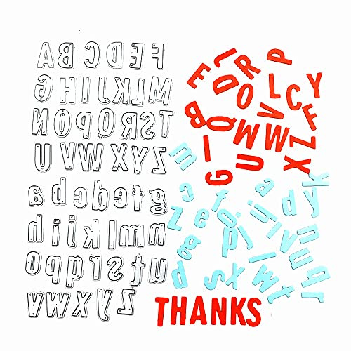 Metal Capital 26 Letters Die Cuts Lowercase 26 Alphabet Cutting Dies Embossing Stencils Template Mould for Card Making Decoration and DIY Scrapbooking Album
