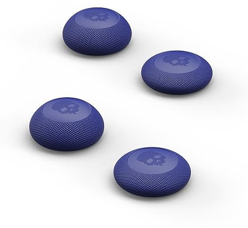 Skull & Co. Convex Thumb Grip Caps Joystick Cap Analog Stick Cap Thumbstick Grip Cover for Nintendo Switch Pro Controller & PS5 / PS4 / Slim/Pro Controller - Neon Blue, 2 Pairs (4pcs)