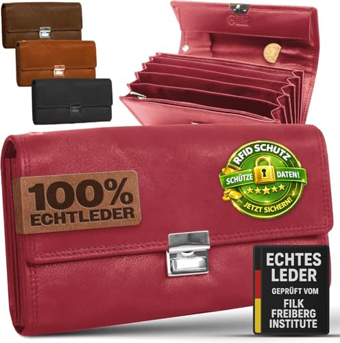 FLEXIBILITE® Waiter's Wallet, Professional Water Buffalo Real Leather with RFID [2024] Waiter's Wallet (18.5 x 9.5 x 4.5 cm W x H x D) Waiter's Wallet, Waiter's Wallet, Taxi Wallet, Waiter's Wallet,