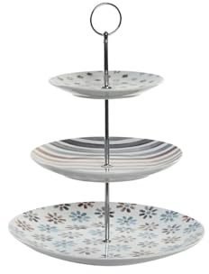 FRUTERO PORCELANA METAL 27X27X34 3PISOS MULTICOLOR