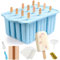 Purpledi Eisformen Silikon, Eis am Stiel Silikon Eisform, DIY Kreative Eisform,Eis Formen für Stieleis, Wiederverwendbar Popsicle Formen Leicht, Eislolly BPA Frei, Blau A