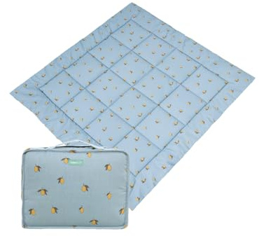 molis&co. Alfombra de Gateo para bebé. Alfombra Infantil Extragrande 120x120cm Plegable, portátil, Tapete de Suelo para niños pequeños y bebés. Colima. Oeko Tex 100.