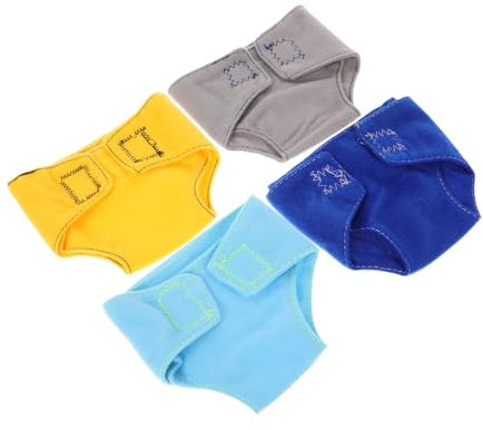 Sosoport 4stücke Puppenwindeln Zum Anziehen Ersatzwindeln Für Puppen Junge Mädchen Rollenspiel Spielzeug Dekorative Windeln Für Babypuppen Zubehör Simulationswindeln