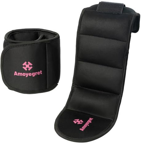 Ankle Weights, Wrist & Leg Weights for Women Men – Weighted Wristbands & Foot Weight | Comfortable Fixed Weight Set (6 lbs Pair), Soft Breathable Fabric, Ideal for Walking, Workout-black