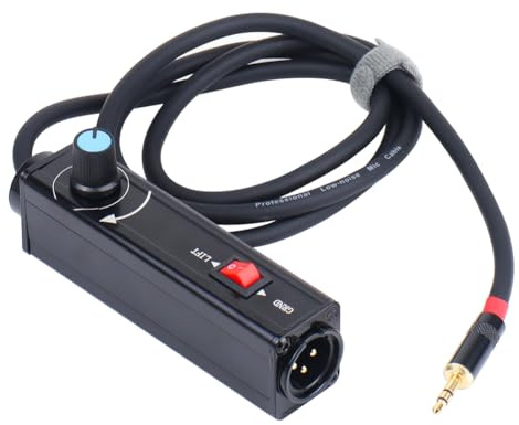 Fangxuee Convertidor de Aislador de Audio de 3.5 A XLR. Control de Volumen de Computadora Portátil A Mezclador. Reducción de Ruido de 3.5 A Balance.