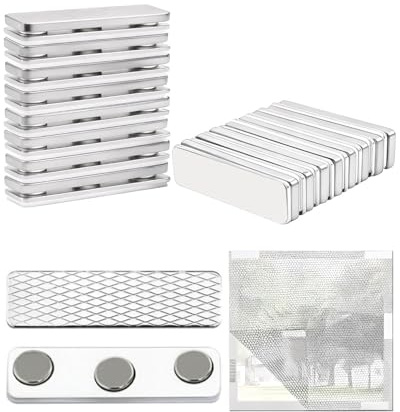 HUVZOR 16 paia di fibbie magnetiche per zanzariere, clip magnetiche per zanzariere, potenti magneti per zanzariere per fissare targhette magnetiche con nome sulla zanzariera（Bianco）