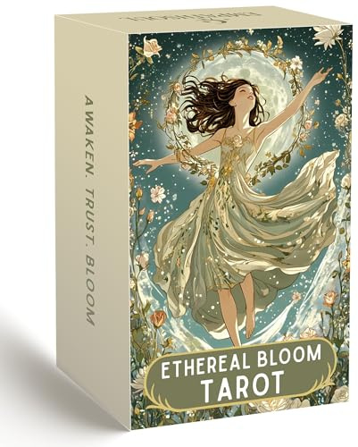 Jeu de tarot unique, 78 cartes de tarot floral avec guide, tarot de sorcière moderne pour débutants et lecteurs expérimentés, outil de divination et de croissance spirituelle