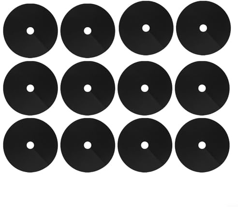 Lot de 12 tapis de protection pour racines d'arbres | Disques de protection du tronc d'arbustes en tissu non tissé de 15 à 42 cm | Anneaux de paillage noirs pour l'entretien des plantes de jardin |