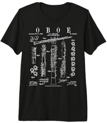 Impression de hautbois Vintage Verni T-Shirt Haut de Gamme
