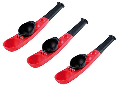 infactory Snowball-Schleuder: 3er-Set Wurfstarke Einhand-Wasserbomben- & Schneeball-Schleudern (Schneeballformer mit Schleuder, Schneeball-Zangen mit, Ballon)
