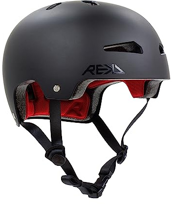 REKD Elite 2.0 Helmet, Fully Certified with Adjustable Padding, For All Action Sports, Black S-M 53-56cm