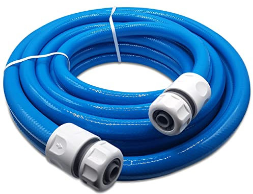 Water Hose – Premium Food Grade Water Hose with Hose Connector Set – 3-ply Hose Pipe for Caravan, Motorhome and Boat – ½-inch Standard Hose Size – Click-Lock Type Connectors – 10m. Set by MYPURECORE