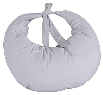 ARLINENS Nursing Pillow Fedding Pillow for Infants,-Breastfeeding and Bottle Feeding Pillow Baby Sitting Support Maternity Pillow/Nest pillow with TC200 Egyptian Cotton Removable Cover in Grey Colour