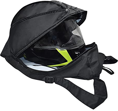 Linsition Sac à Moto élégant – Sac à Dos élé pour Casque Moto, Sac Rangement Large avec grancapacité, Fermeture éclair, Sac d'extérieur Tendance pour OTO, Voyage