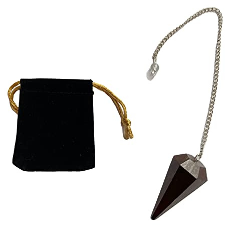 Mahogny Obsidian natursten pendel, kristallpendel, vintage sexkantig kristallpendel för radiestesi, pendel chakra reiki spådom Wiccan Meditation (Mahogny Obsidian)