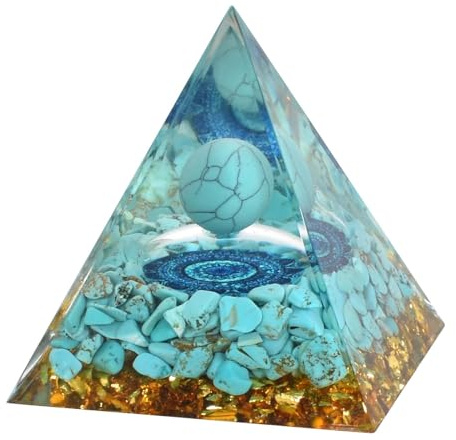 Pirámide de Cristal, Pirámide de Energía Positiva Pirámide de Reiki, Pirámide Gema Cristales de Cuarzo Energético del árbol de la vida, para Curación Meditación Yoga y Decoración de Mesa - 6CM
