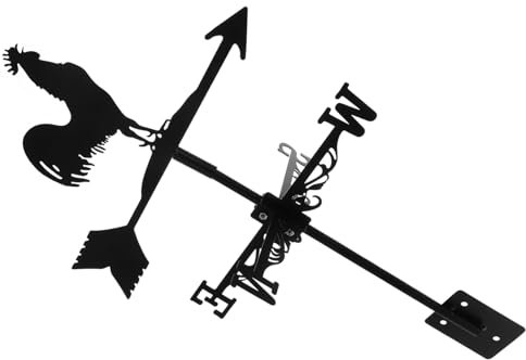 KONTONTY Girouette Décorative pour Jardin Vent Directionnel Décoration De Cour avec Coq pour Garage Pelouse Ou