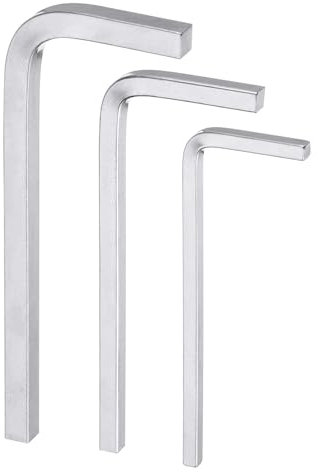 QUARKZMAN 3 Piezas Llave Hexagonal en Forma de L 3mm/4mm/5mm de Acero Al Carbono Llave en L de 4 Puntos Métrica Llaves de Perno Herramienta de Reparación Para Reparaciones Básicas