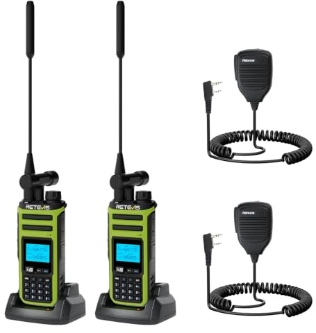 Retevis A3 2-Vägsradio för Vuxna, Lång Räckvidd, Fyrbands Amatörradio, AM/SSB/FM/AIR, Dubbla Kanaler, 2500mAh Batteri, Amatörradio för Resor, äventyr (2 st)