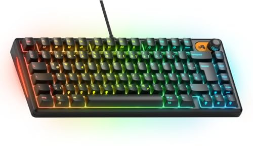 Glorious Gaming mekaniskt tangentbord GMBK 75 Percent DE ISO-layout, utbytbara MX-tangentkåpor, avtagbara USB, IP57-vatten och dammbeständiga, 10-zons RGB-lampor, 321 x 137 x 41 mm