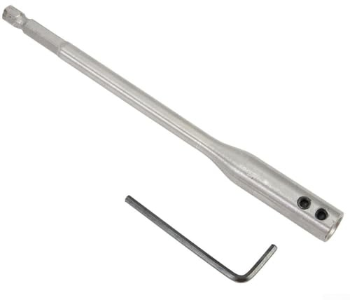 Set di 2 barre di estensione per punte da trapano, 150 mm, 300 mm, con codolo esagonale, con kit di chiavi e accessori per utensili elettrici (150 mm)