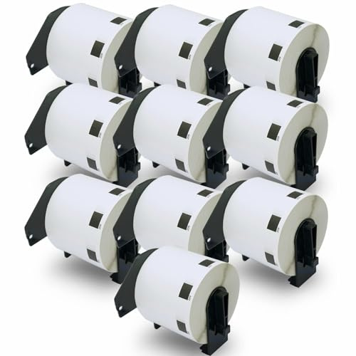 BETCKEY - 10 Rollen DK-11209 Kleine Adressetiketten Kompatibel mit Brother, 62mm x 29mm, 8000 Etiketten für Brother QL Etikettendrucker