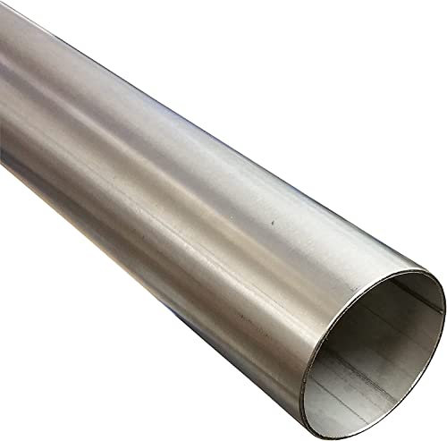 Tubo di scarico in acciaio inox V2A, diametro da 70 mm x 1000 mm di lunghezza, 1.4301