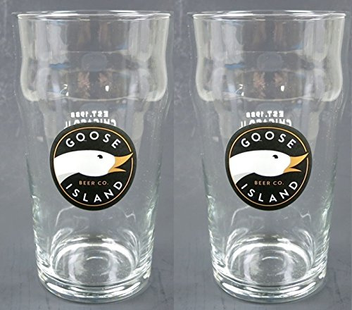 Juego de 2 vasos de pinta de cerveza de Goose Island
