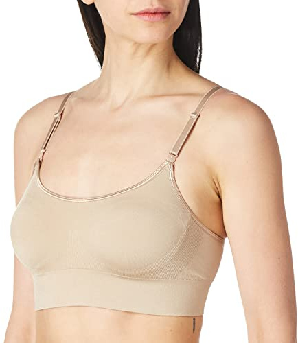 Warner's womens Easy Does It Dig-free Comfort Band With Seamless Stretch Wireless Lightly Lined Convertible Comfort Bra, Toasted Almond, Medium US