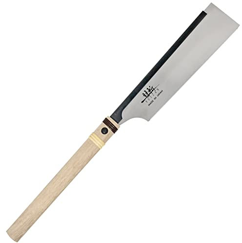 SUIZAN Sierra de mano japonesa Dozuki de 9.5 pulgadas, sierra de cola de milano de corte cruzado para herramientas de carpintería