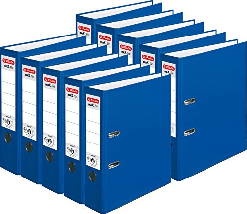 Herlitz Ordner maX.file protect A4, 8 cm breit (10er Pack, blau)