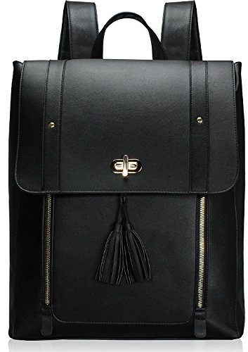 Estarer Womens Laptop Backpack 15.6“ Large PU Leather Rucksack Handbag for Work School