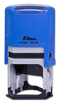 Dreieckiger Stempel Shiny TRI-45 personalisieren - Firmenstempel mit Logo und Text im dreieckigen Design selbst gestalten - 45 x 45 x 45 mm