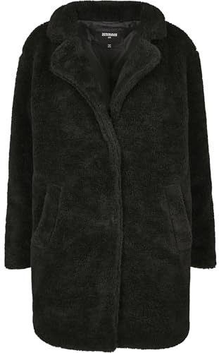 Urban Classics Ladies Oversized Sherpa Coat Abrigo, Negro (Black 00007), XL para Mujer