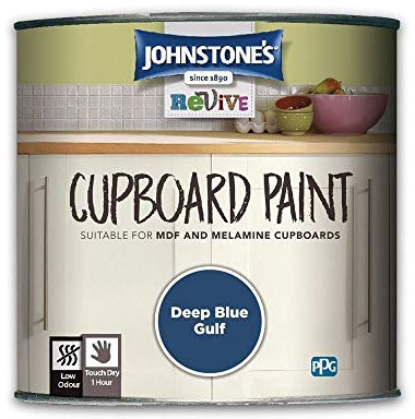 Johnstone's 431003 Cupboard Paint Deep Blue Gulf 750 ml