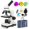 Mikroskop für Kinder Erwachsene 100X-1000X mit Objektträger Set, Dual-LED-Beleuchtung,Professionelle Microscope für Schullabor Zuhause Biologische Bildung
