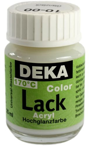 Hammeley Deka Color Lack Colori Acrilici Base Acqua 25 ml (1000 Vernice Lucida)
