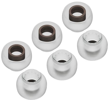 3 Pares(6 Piezas) de Almohadillas Auriculares Tri Clarion Almohadillas Silicona Aislamiento Acústico Boquilla Interna 4,5mm-5,5mm para IEM KZ ZS10 Pro, EDX Pro, ZST (Marrón, Talla L)