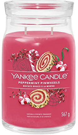Yankee Candle Signature Scented Candle | Peppermint Pinwheels Large Jar Candle with Double Wicks | Soy Wax Blend Long Burning Candle | Perfect Gifts for Women