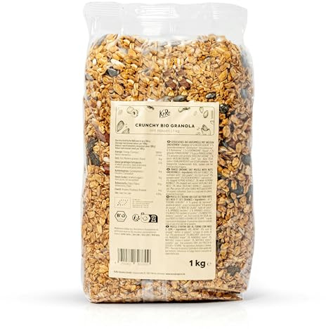KoRo - Crunchy Bio Granola mit Nüssen - Nussig-zimtiger Geschmack - Vegan - Für Joghurt, Müsli, Porridge und Desserts