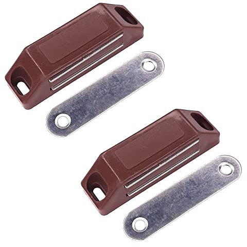 cyclingcolors 2x Cierres Magnéticos Marrón para Muebles, Puertas, Armarios, Cajones Pestillos Bisagra Magnética Cocina y Hogar