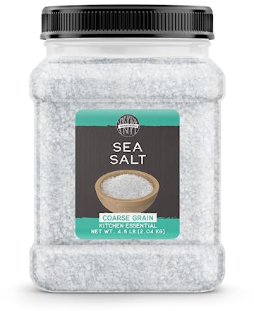 Birch & Meadow Coarse Grain Sea Salt, 4.5 lb, Kitchen Essential, Cooking & More