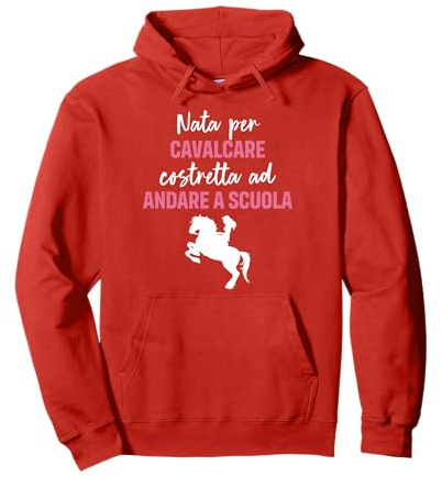 Ragazza Cavallo Equitazione Regalo Nato Per Cavalcare Donna Felpa con Cappuccio