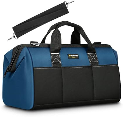 WINHUNT Werkzeugtasche, 14-Zoll Werkzeugtaschen Organizer, Werkzeug Aufbewahrungstasche mit weitem Mund, aus 600D Polyester, mit 12 Multi-Taschen