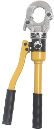 soudesileim Pince à sertir hydraulique professionnelle 8T - Profil V - Diamètre : 16-32 mm - Outil de sertissage pour tube en cuivre - Tuyau composite - Tube en acier au carbone - Avec contour TH -