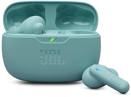 JBL Wave Beam 2, Auriculares True Wireless con cancelación de Ruido Activa, Bluetooth, hasta 40 hrs de autonomía, Sonido Pure Bass, Smart Ambient, Connexion multipunto, Azul