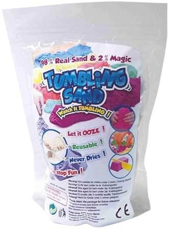 Sable magique pour enfants 907 g – Sable moulable et doux aux couleurs amusantes – Idéal pour les travaux manuels et jouer sans salir – Non toxique, pour enfants à partir de 3 ans (bleu)