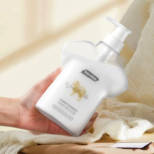 Wool & Silk Laundry Detergent Delicate Laundry Detergent Double Concentrated, Botanical Formula Safe for Wool, Cashmere, Silk, Sheepskin Mild and Enzyme Free Gentle Hand & Machine Wash – 18.6 Fl Oz